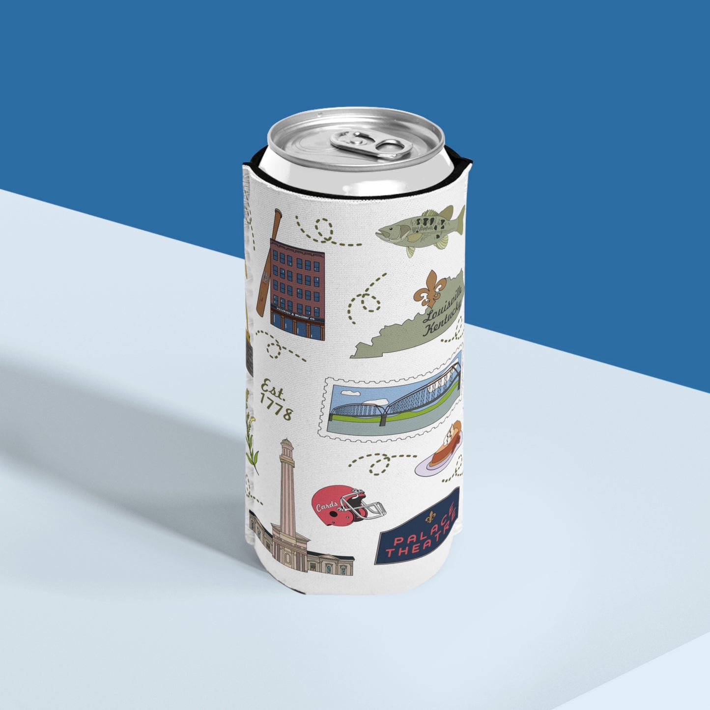 Slim Can Cooler with Louisville, Kentucky KY
