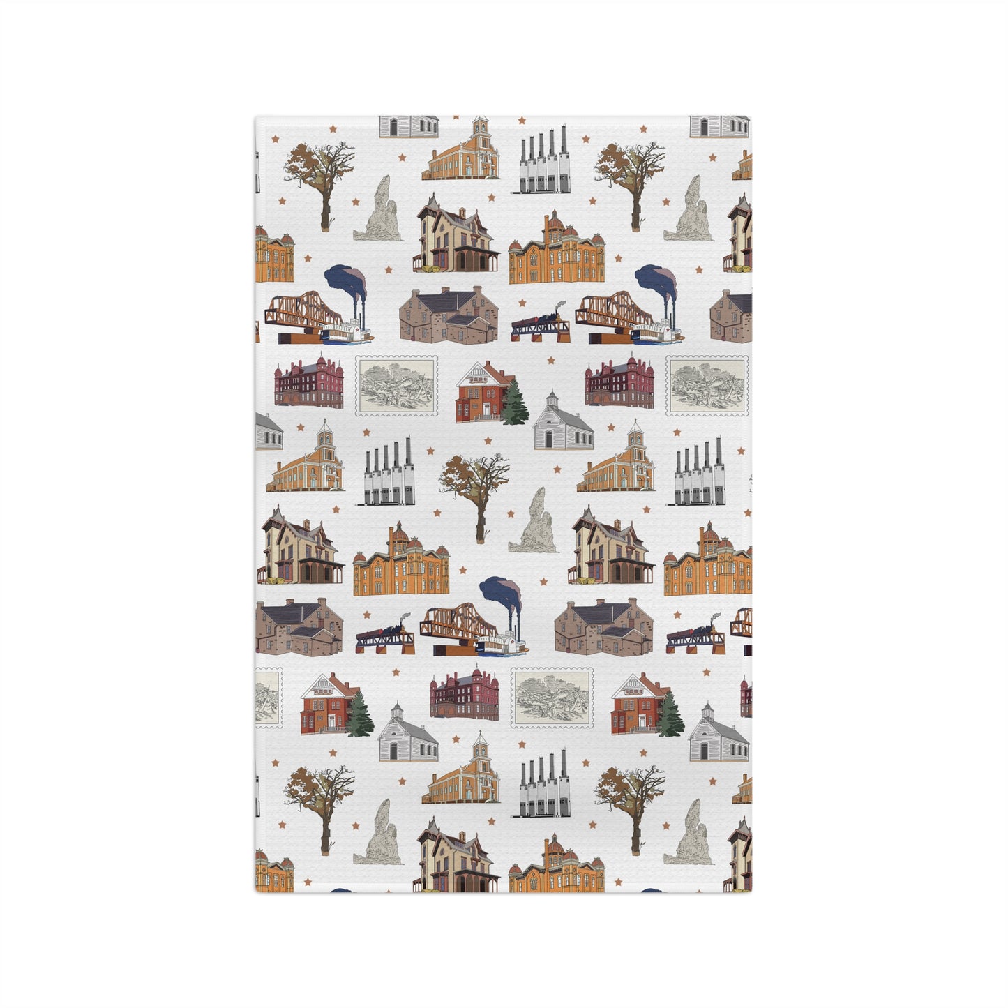 Kitchen Towel with South St. Paul, Mendota, Hastings, Hampton, Inver Grove Heights near the Minneapolis Minnesota MN in white