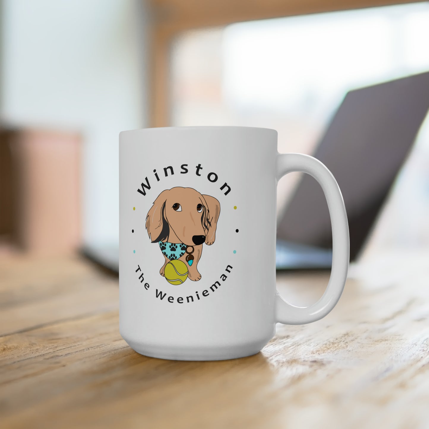 BUNDLE! Winston The Weenieman Set of 4: Bandana, Mug, Sleep mask & Magnet