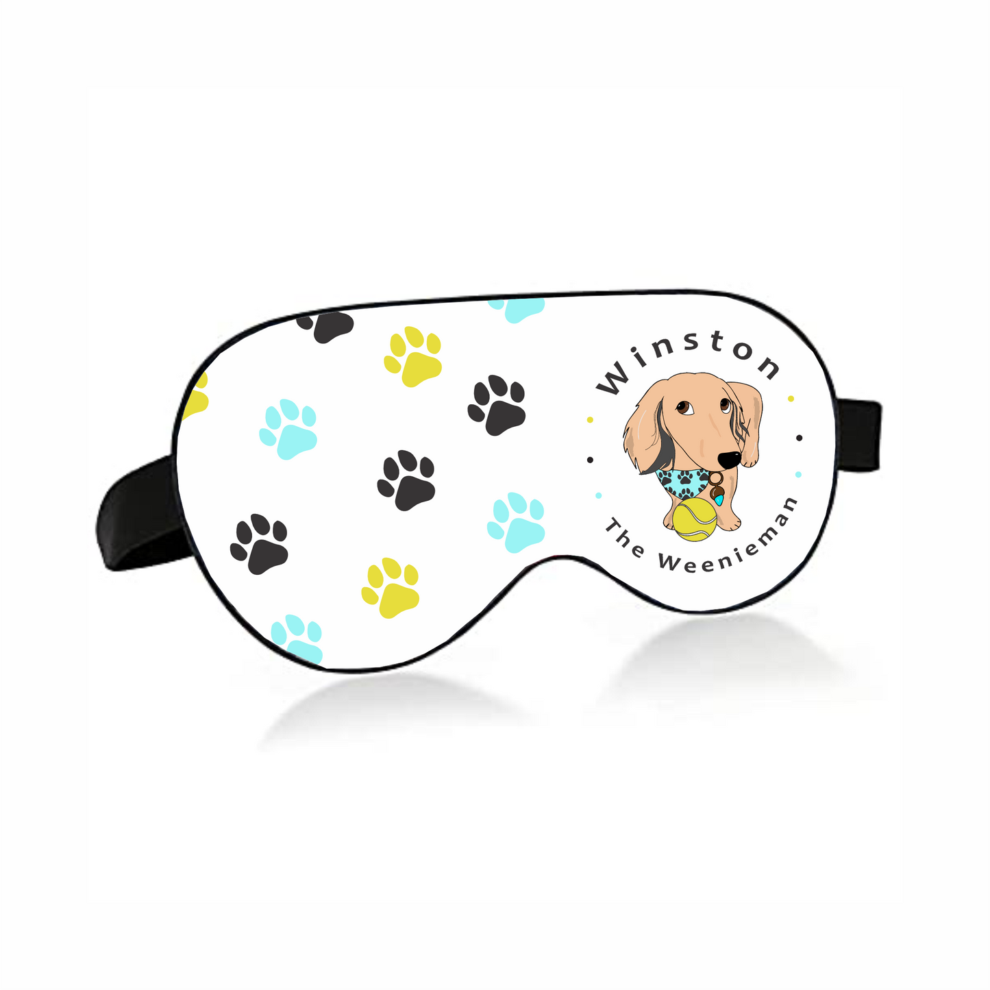 BUNDLE! Winston The Weenieman Set of 4: Bandana, Mug, Sleep mask & Magnet
