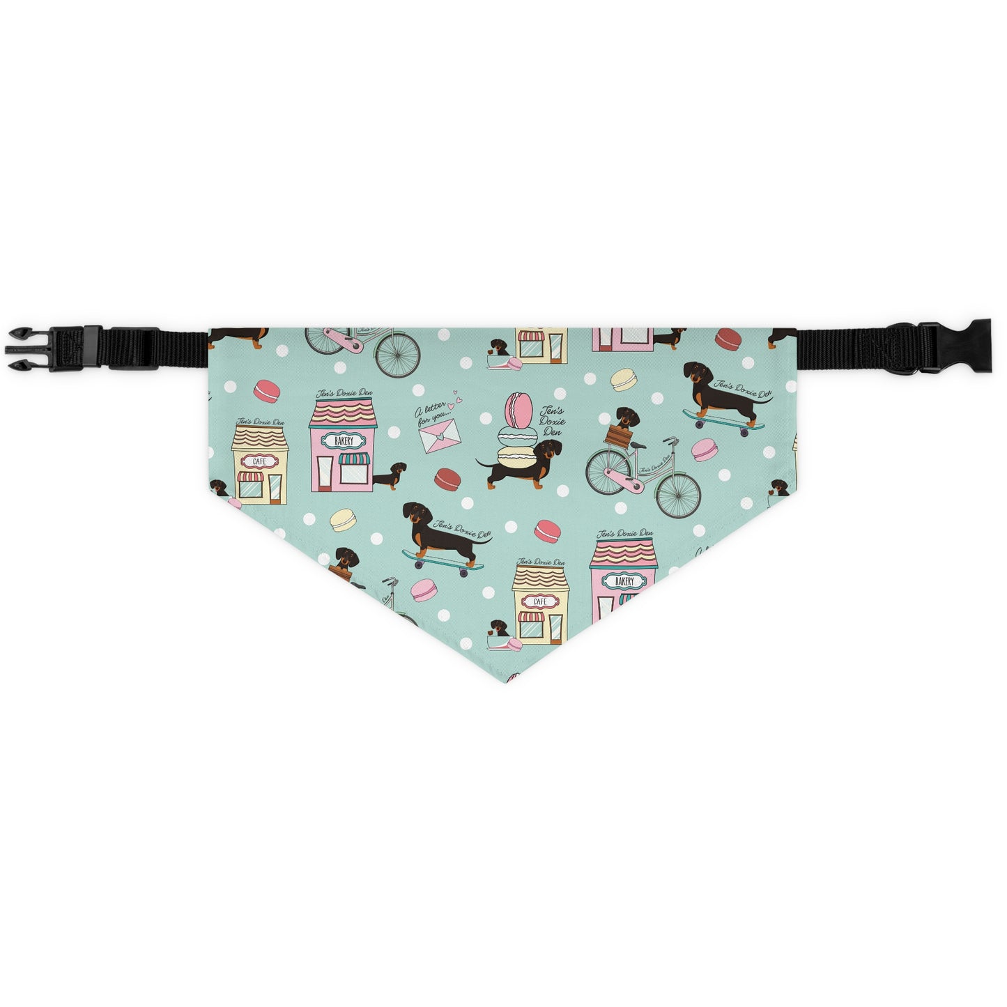 Dog bandana over-the-collar with custom pattern