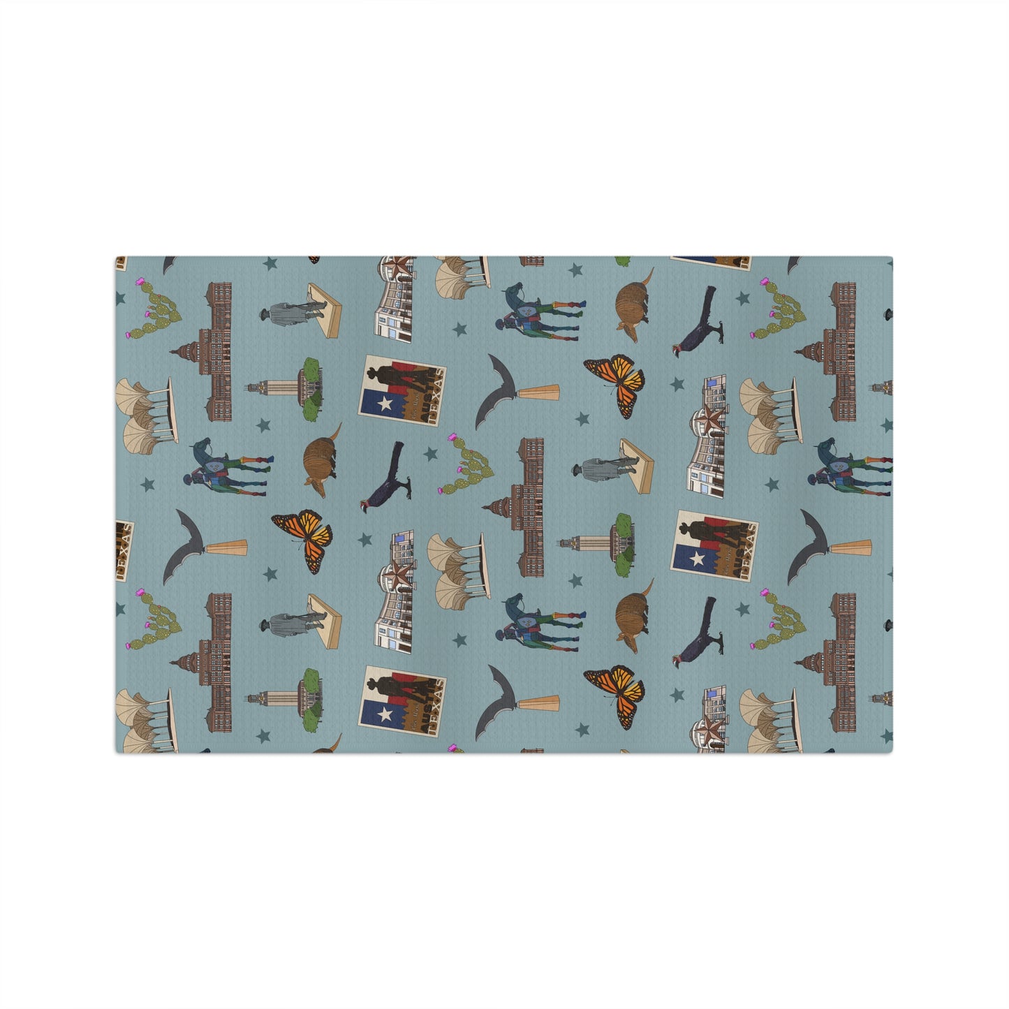 Kitchen Towel with Austin, Texas TX in mist veil