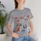 Unisex Jersey Short Sleeve Tee with Chicago, Illinois IL landmarks print