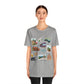Unisex Jersey Short Sleeve Tee with Asheville, North Carolina NC landmarks print