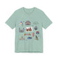 Unisex Jersey Short Sleeve Tee with St. Louis, Missouri MO landmarks print
