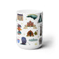 Ceramic Mug 15oz with Charlotte, North Carolina NC in white