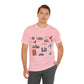 Unisex Jersey Short Sleeve Tee with Chicago, Illinois IL landmarks print