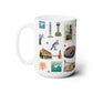 Ceramic Mug 15oz with Knoxville, Tennessee TN in white