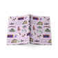Paperback notebook with Janesville, Wisconsin WI landmarks in lilac 150 lined pages