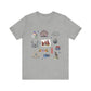 Unisex Jersey Short Sleeve Tee with St. Louis, Missouri MO landmarks print