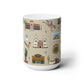 Ceramic Mug 15oz with Tucson, Arizona AZ in khaki