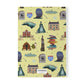 Paperback notebook with Charlotte, North Carolina NC landmarks in brass 150 lined pages
