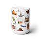 Ceramic Mug 15oz with Santa Fe, New Mexico NM in white