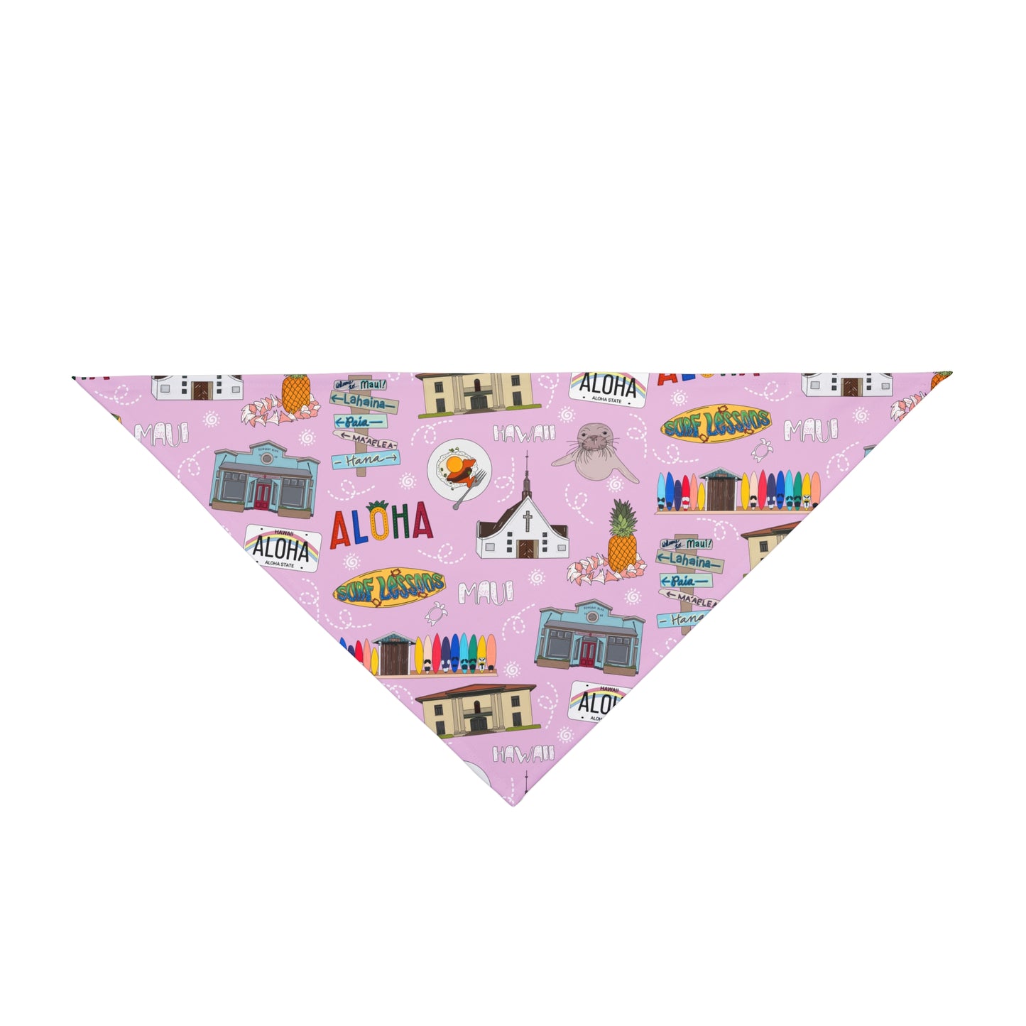 Pet Bandana with Maui, HI in pink