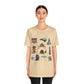 Unisex Jersey Short Sleeve Tee with Charlotte, North Carolina NC landmarks print