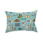 Broadcloth Pillow with Atlanta, GA in turquoise