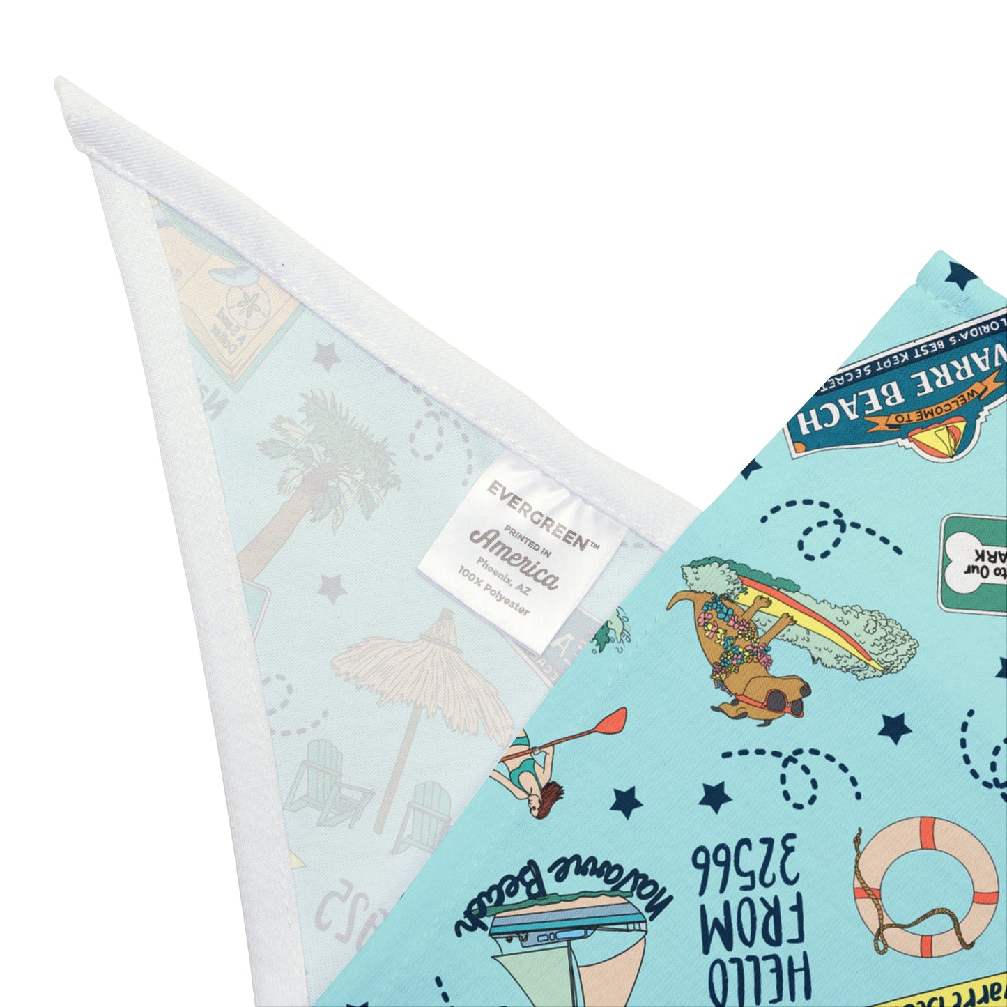 Pet Bandana with Navarre Beach, FL in sky blue