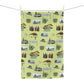Kitchen Towel with Garland, Texas TX in avocado