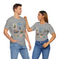Unisex Jersey Short Sleeve Tee with Knoxville, Tennessee TN landmarks print