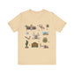 Unisex Jersey Short Sleeve Tee with Tucson, Arizona AZ landmarks print