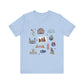 Unisex Jersey Short Sleeve Tee with St. Louis, Missouri MO landmarks print