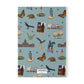 Paperback notebook with Austin, Texas TX landmarks in mist veil 150 lined pages