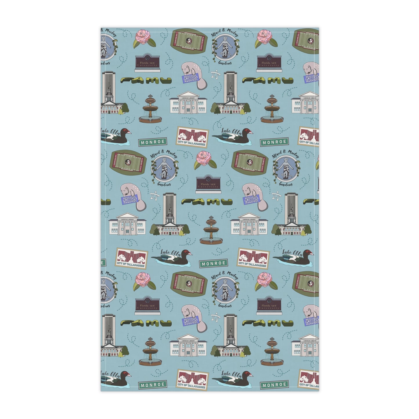 Kitchen Towel with Tallahassee, FL in blue