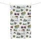 Kitchen Towel with Garland, Texas TX in white
