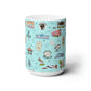 Ceramic Large Mug 15oz with Milton, FL in baby blue