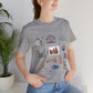 Unisex Jersey Short Sleeve Tee with St. Louis, Missouri MO landmarks print