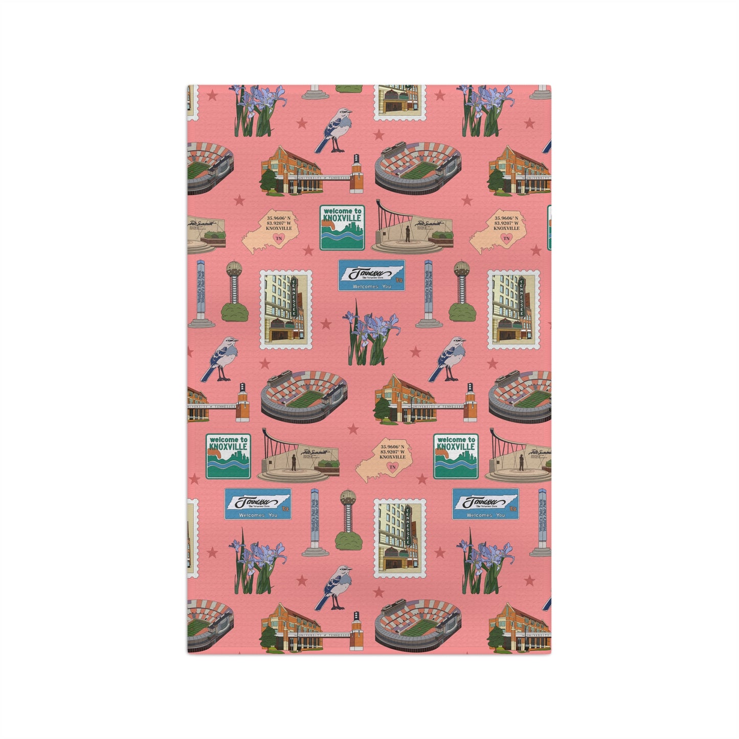 Kitchen Towel with Knoxville, Tennessee TN in strawberry