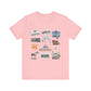 Unisex Jersey Short Sleeve Tee with Ocala, Florida FL landmarks print
