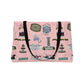 Unisex Tote Bag with Tallahassee Florida landmarks in pink