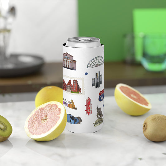 Slim Can Cooler with St. Louis, Missouri MO