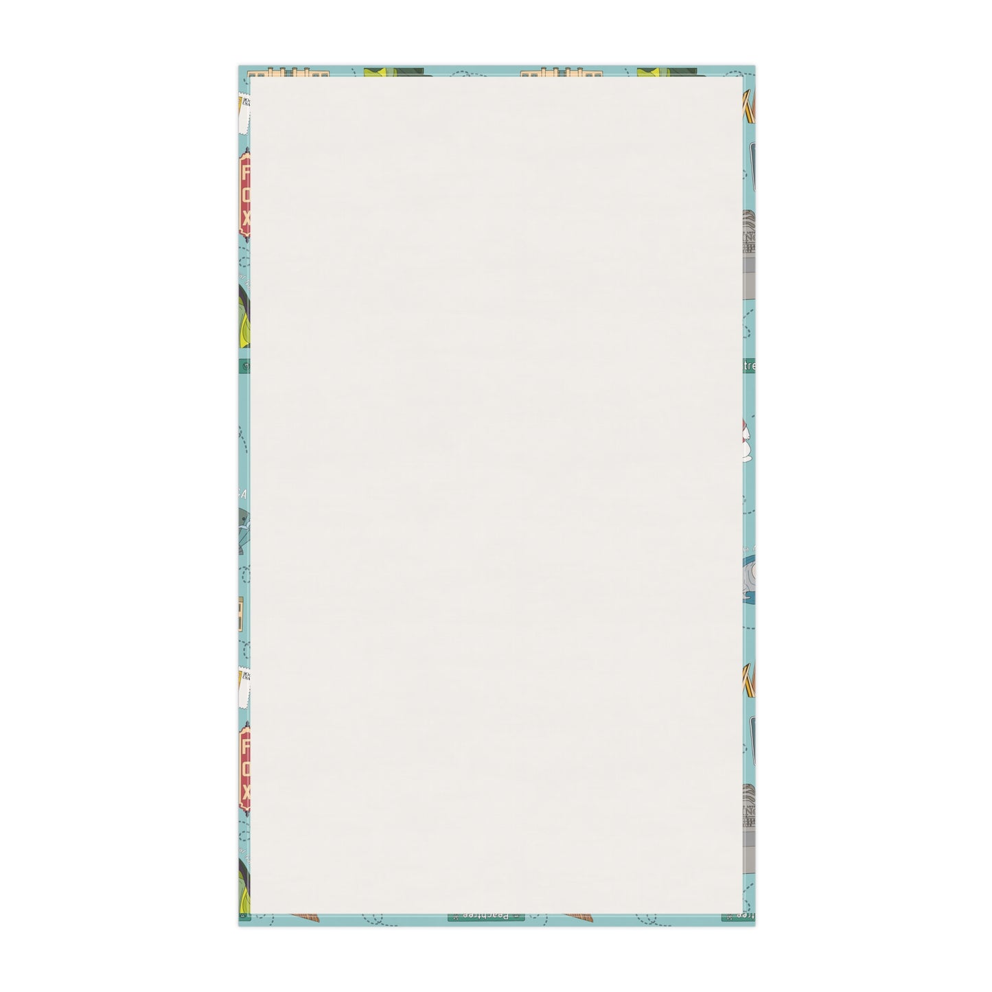 Kitchen Towel with Atlanta, GA in turquoise