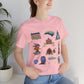 Unisex Jersey Short Sleeve Tee with Charlotte, North Carolina NC landmarks print