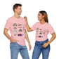 Unisex Jersey Short Sleeve Tee with Janesville, Wisconsin WI landmarks print