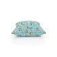 Broadcloth Pillow with Navarre Beach, FL in sky blue