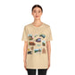 Unisex Jersey Short Sleeve Tee with Asheville, North Carolina NC landmarks print