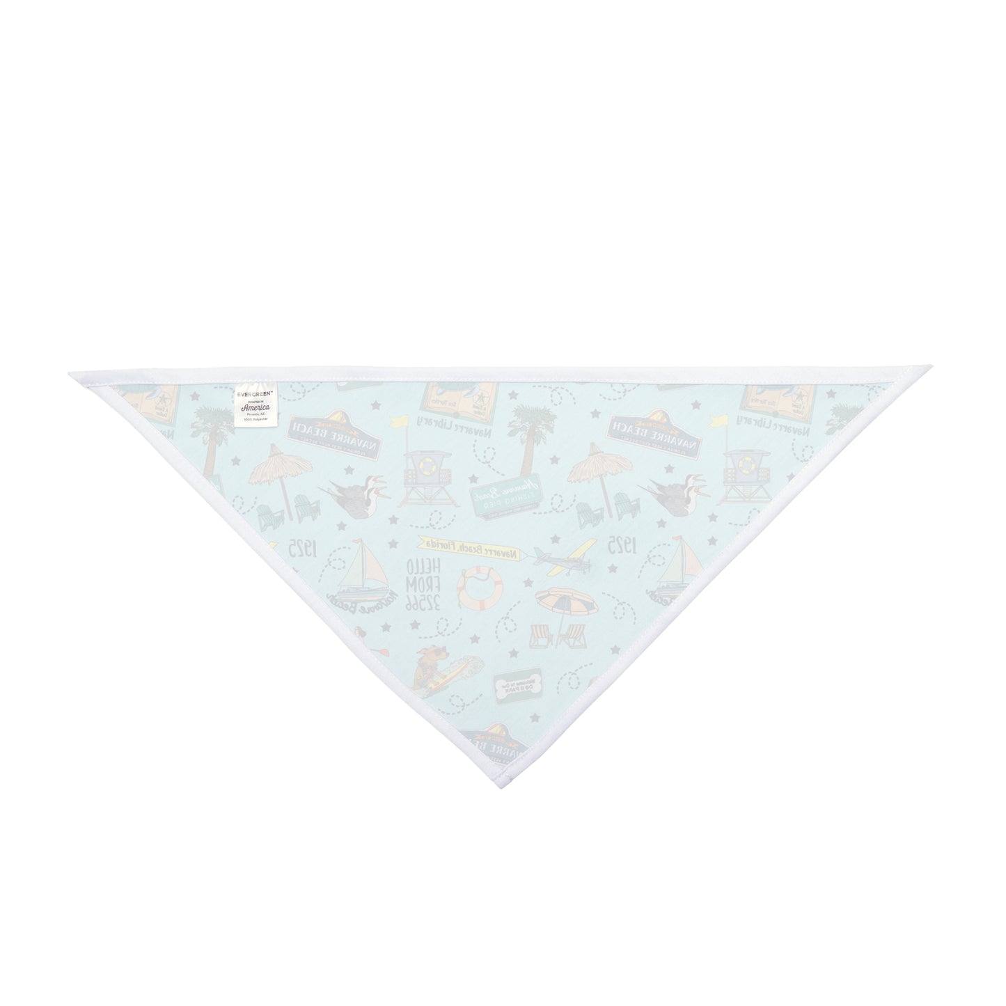 Pet Bandana with Navarre Beach, FL in sky blue