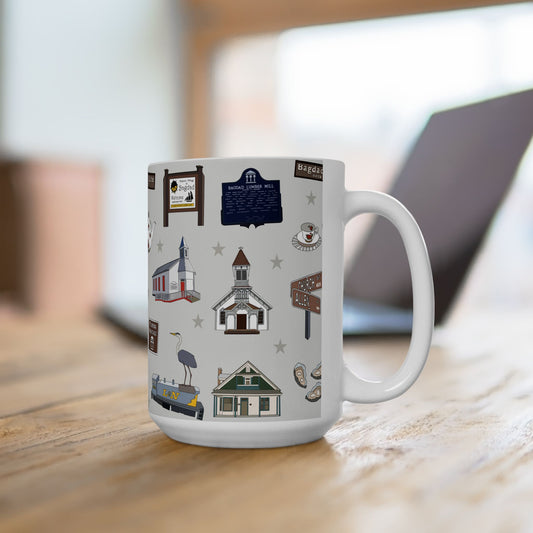 Ceramic Mug 15oz with Bagdad, Florida FL in grey