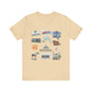 Unisex Jersey Short Sleeve Tee with Ocala, Florida FL landmarks print