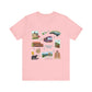 Unisex Jersey Short Sleeve Tee with Asheville, North Carolina NC landmarks print