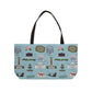 Unisex Tote Bag with Tallahassee Florida landmarks in blue