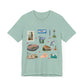 Unisex Jersey Short Sleeve Tee with Knoxville, Tennessee TN landmarks print