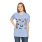 Unisex Jersey Short Sleeve Tee with Chicago, Illinois IL landmarks print
