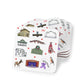 Set of 4 Ceramic Mug Coasters with Janesville, Wisconsin WI