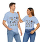 Unisex Jersey Short Sleeve Tee with Austin, Texas TX landmarks print