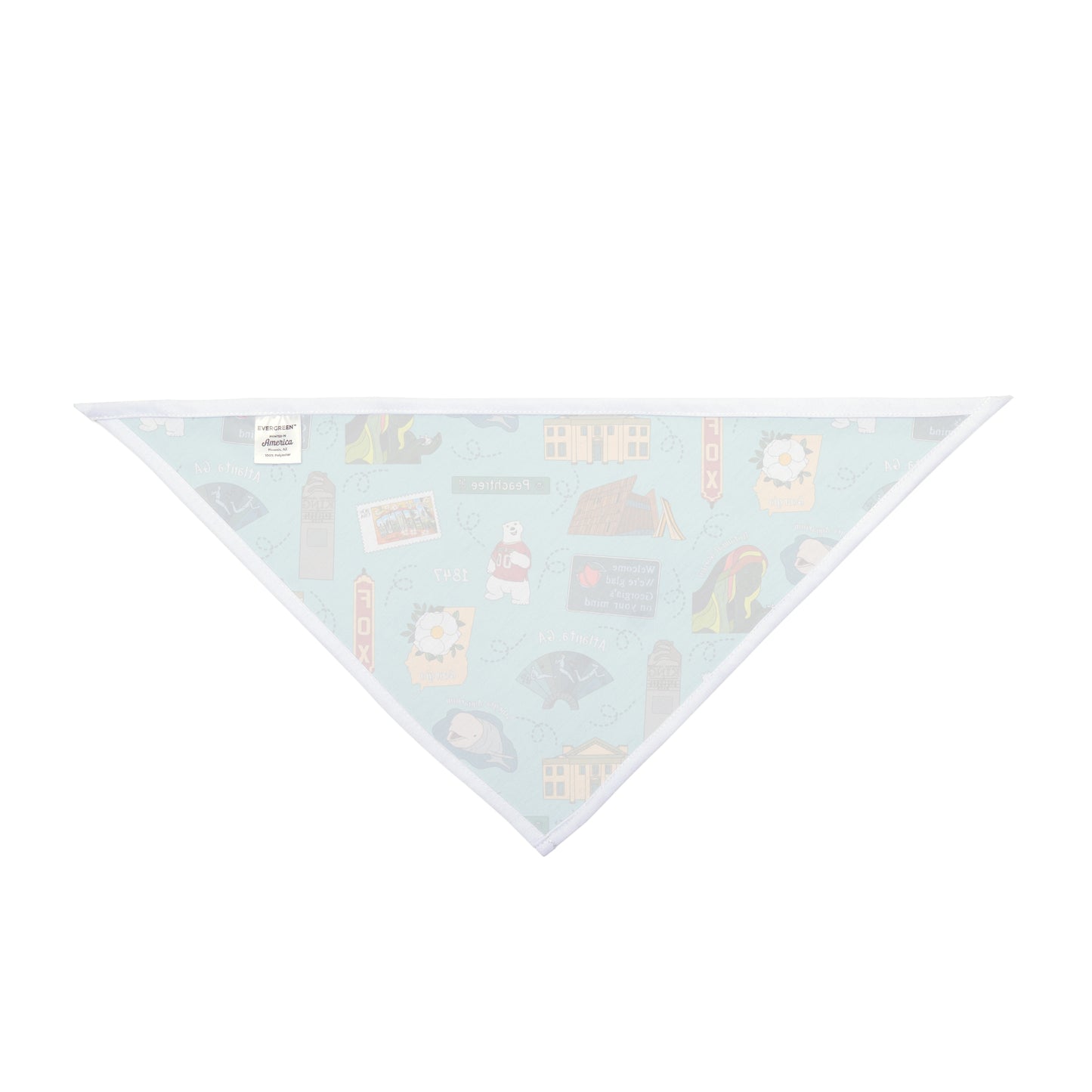 Pet Bandana with Atlanta, GA in turquoise