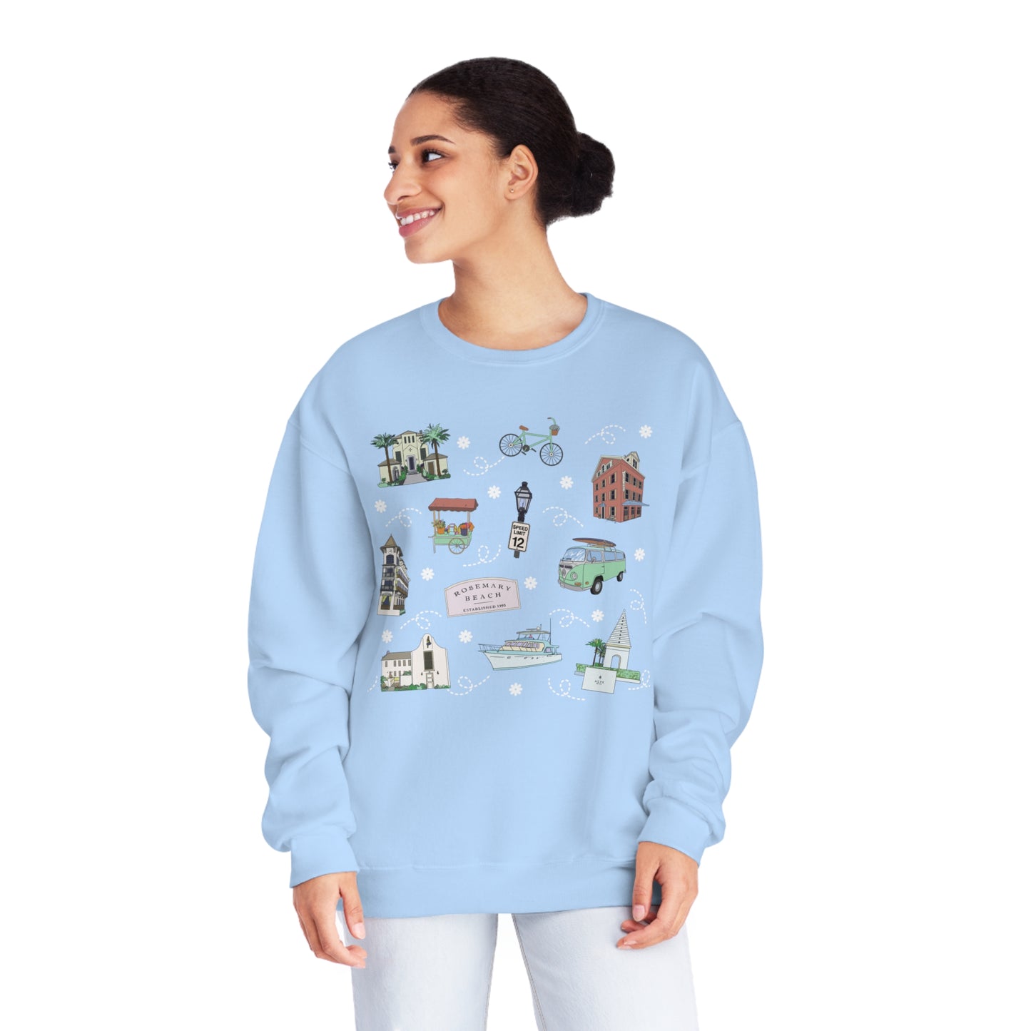 Unisex NuBlend® Crewneck Sweatshirt with 30A, FL in assorted colors